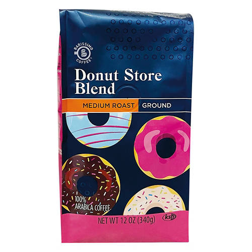 Donut Store  Medium Roast 100% Arabica Blend Ground Coffee, 12 oz