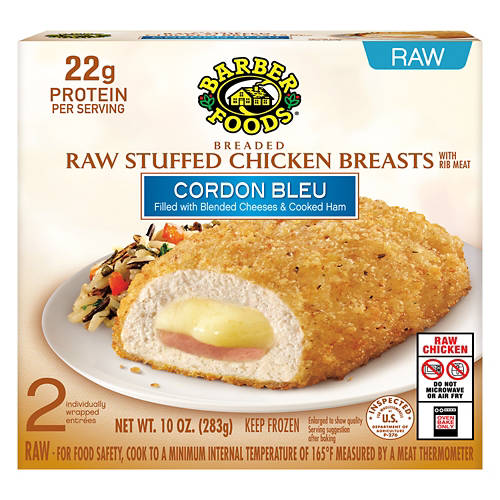 Raw Stuffed Chicken Breasts, 10 oz Product Image Front shot 01