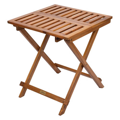 Acacia Wood Folding Picnic Table Product Image Front shot 01