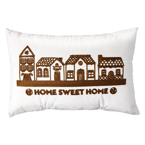 12” x 20” Lumbar Holiday Decorative Pillow - Gingerbread