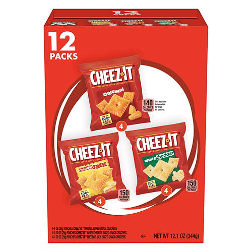 Variety  Baked Crackers Portion Packs, 12 count Product Image Front shot 01