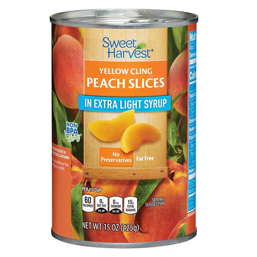 Peach Slices In Extra Light Syrup, 15 oz