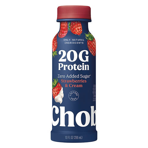 Sugar Free Strawberries & Creak Protein Drink, 10 fl oz Product Image Front shot 01