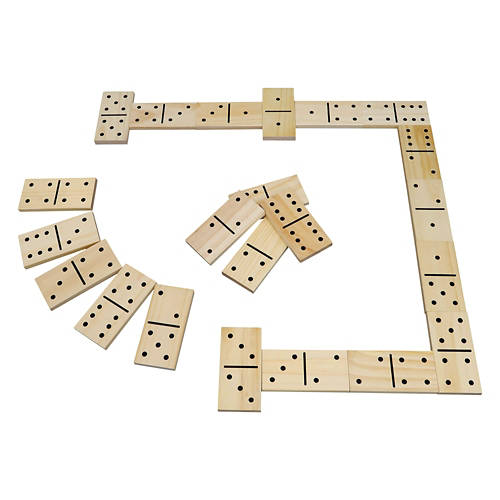 Giant Wooden Dominoes Game Set Product Image Front shot 01