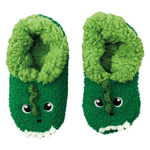 Childrens Cozy Slipper Socks - Dinosaur, One Size Fits Most