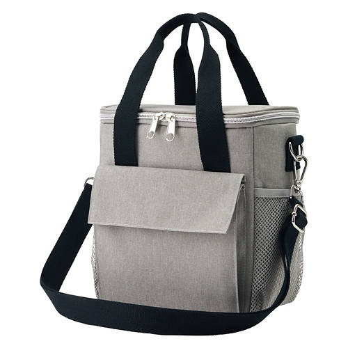 Beverage Cooler Bag - Grey, Holds Up To 12 Cans