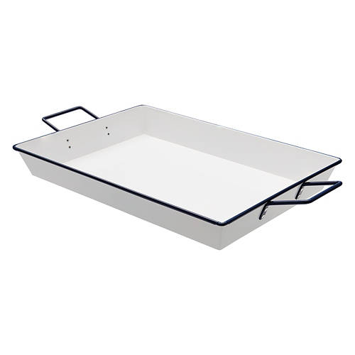 Galvanized Tray - White