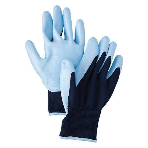 Nitrile Coated Gardening Gloves - Blue, L