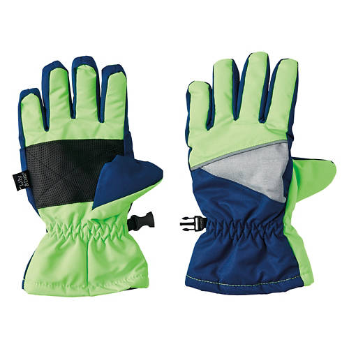 Childrens Winter Gloves - Green, S