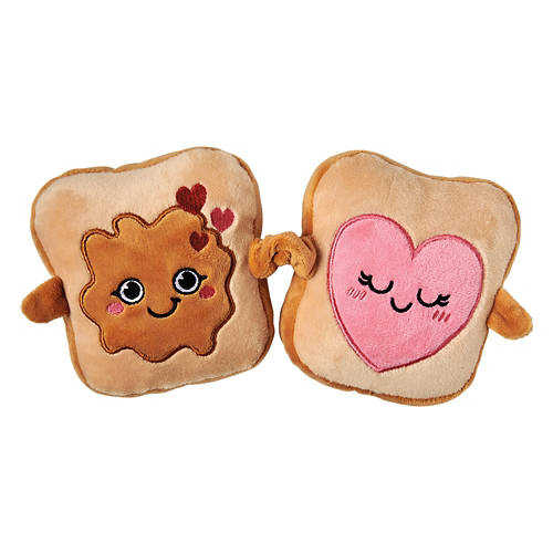 Valentine's Day Dog Plush Toy - Peanut Butter & Jelly Sandwich