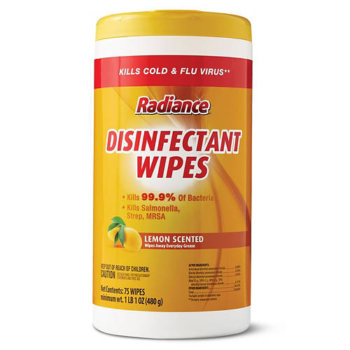 Lemon  Scented Disinfectant Wipes, 75 count