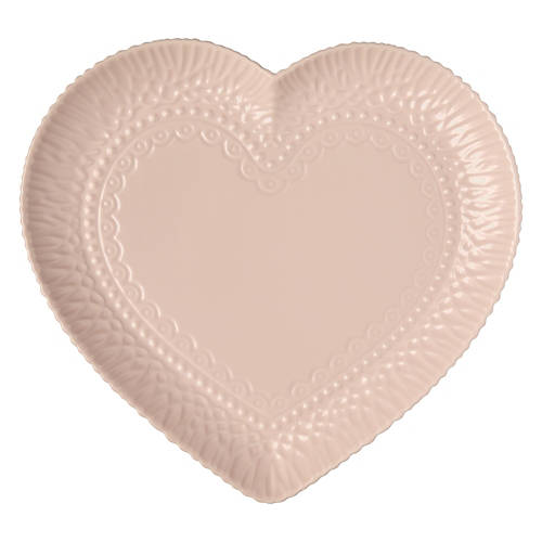 Ceramic Heart Shaped Platter, Pink