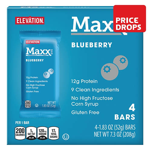 Blueberry Maxx Bar, 4 count Product Image Front shot 01
