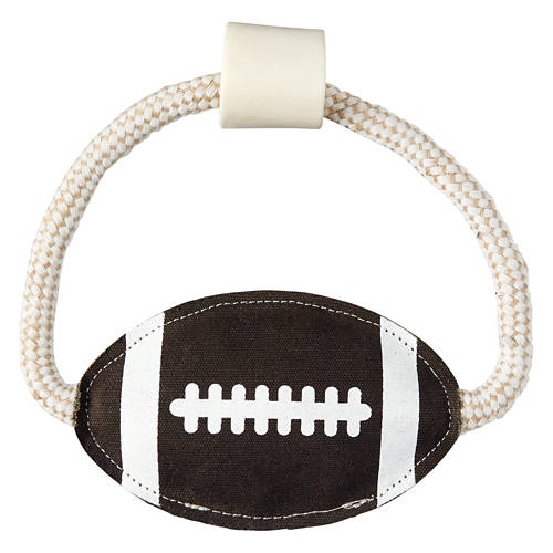 Football Rope & Bone Dog Toy