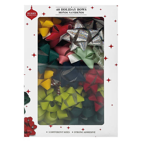 40 Pack Holiday  Bows - Juvi