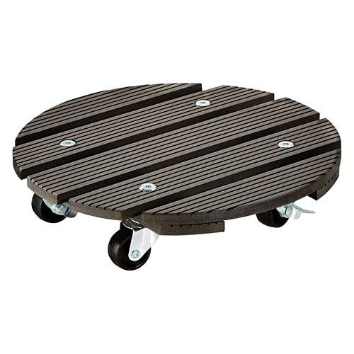 Round Plant Caddy, Grey