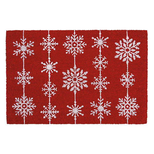 24" x 36" Holiday Coir Mat - Snowflakes