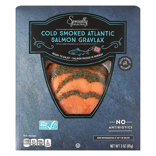 Cold Smoked Atlantic Salmon Gravlax, 3 oz