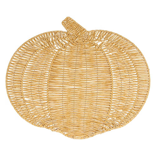 2 Pack Light Pumpkin Woven Charger