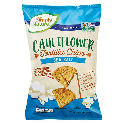 Gluten Free Sea Salt Cauliflower Tortilla Chips, 4.5 oz