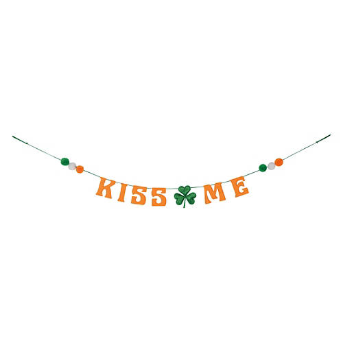 6.13 Feet Long St. Patrick's Day Garland - Kiss Me