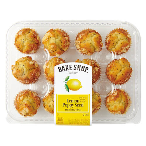Lemon Poppy Seed Flavor Mini Muffins, 12 count Product Image Front shot 01
