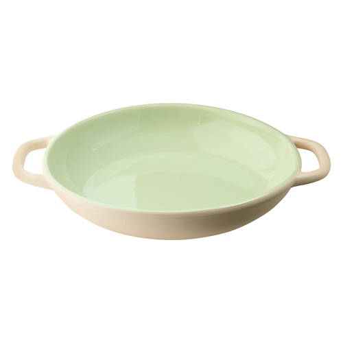 Round Stoneware Baking Dish, Green