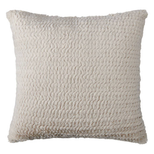 18” X 18” Textured Fur Square Luxe Pillow, Gray