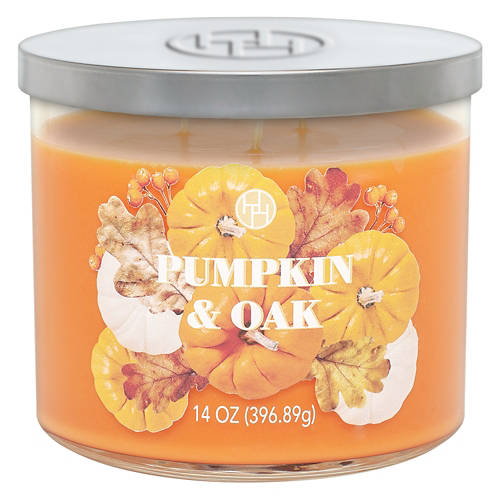 3 Wick Candle, Pumpkin Oak