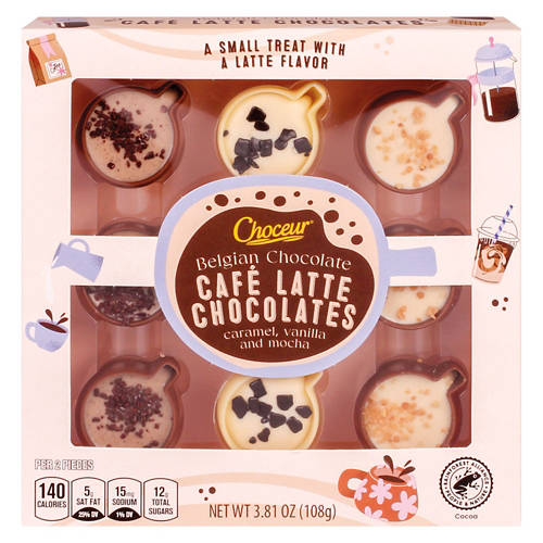 Belgian Cafe Latte Chocolates, 9 count Product Image Front shot 01