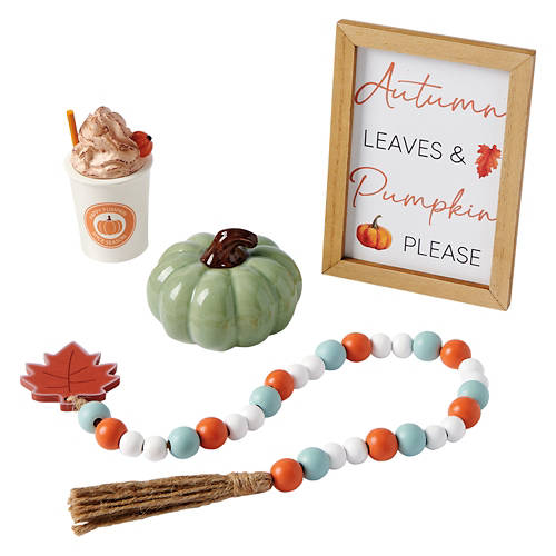 Pumpkin Spice Fall Tray Objects