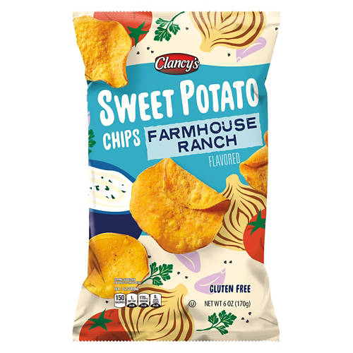 Gluten  Free Farmhouse Ranch Flavored Sweet Potato Chips, 6 oz Product Image Front shot 01