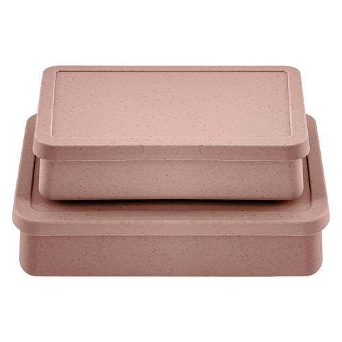 2 Pack Pink Rectangle Container Set