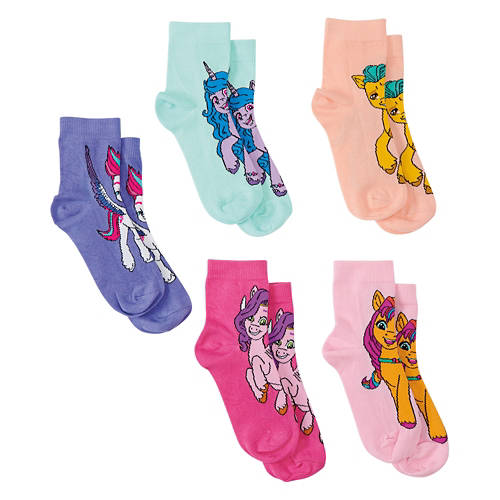 5 Pack Childrens My Little Pony Character Socks, 4T-5T