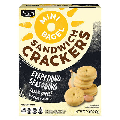 Mini Bagel Sandwich Crackers - Cream Cheese Product Image Front shot 01