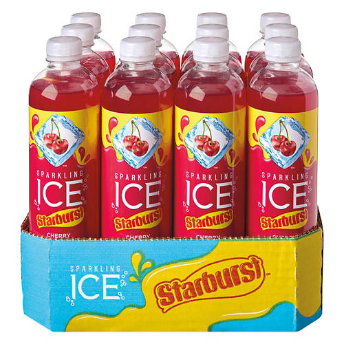 Sparkling Ice Starburst Cherry, 17 fl oz bottle