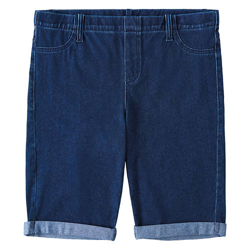 Ladies Bermuda Jegging - Dark Blue, M Product Image Front shot 01