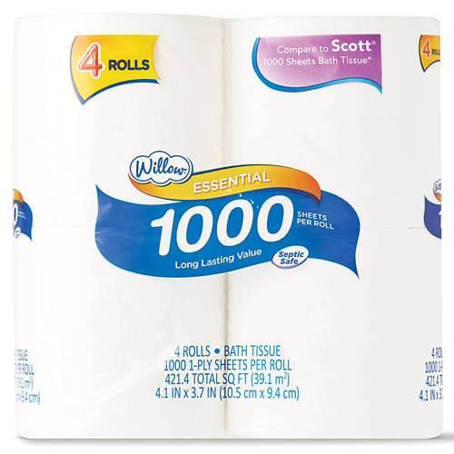 1000 Sheet Bath Tissue, 4 count