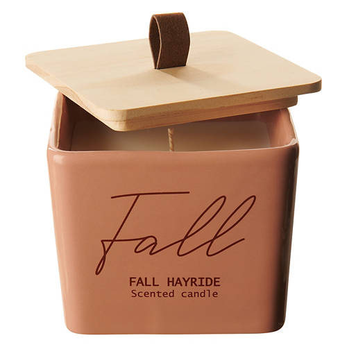 Fall Square Candle, Sandalwood