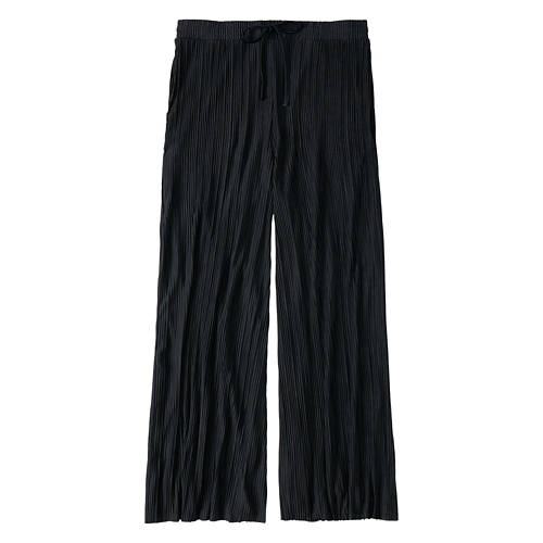 Ladies Pleated Palazzo Pant - Black, L