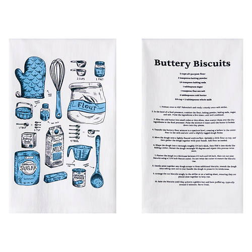 28” x 28” Tea Towels - Biscuits, 2 Pack