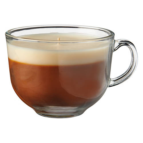 Glass Coffee Cup Shape Candle, Dirty Chai Latte