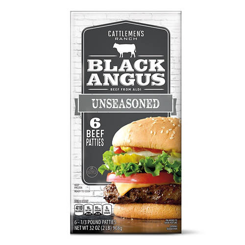 Black Angus  Beef Burger Patties, 2lb