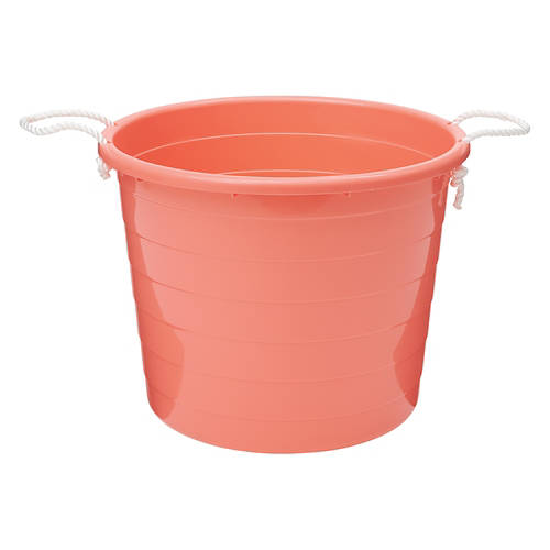 Rope Handled Tub - Coral