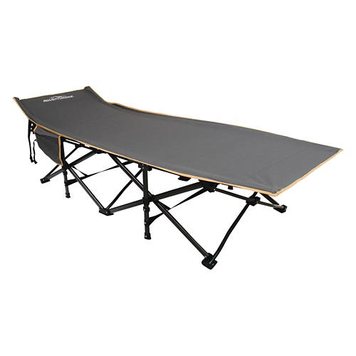 Collapsible Camping Cot, Grey Product Image Front shot 01