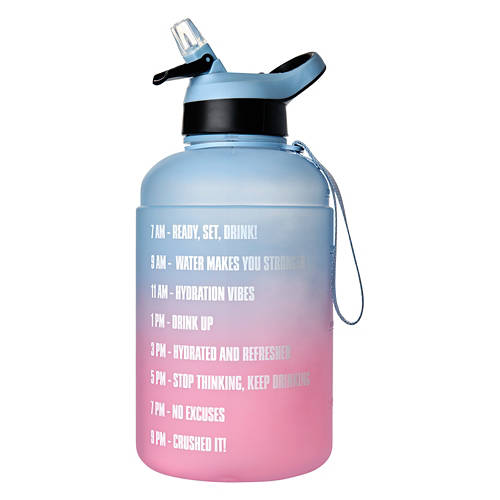 Hydration Tracker Water Bottle, Blue/Pink Product Image Front shot 01