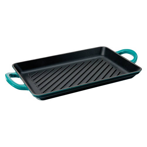 Cast Iron Skinny Grill Pan, Forest Green