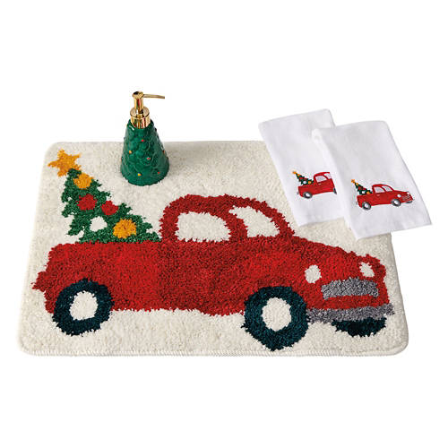 Truck Holiday Bathroom Set, 4 piece