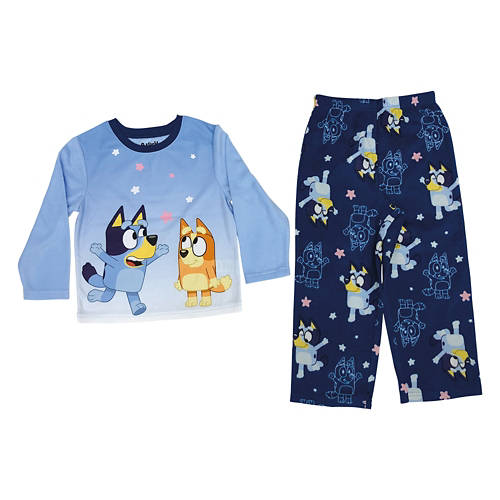 Toddler Bluey Character 2 Piece Fleece Pajama Set, 3T