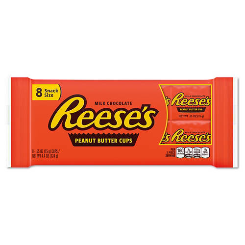 Reese's Peanut Butter Cups Snack Size, 8 count